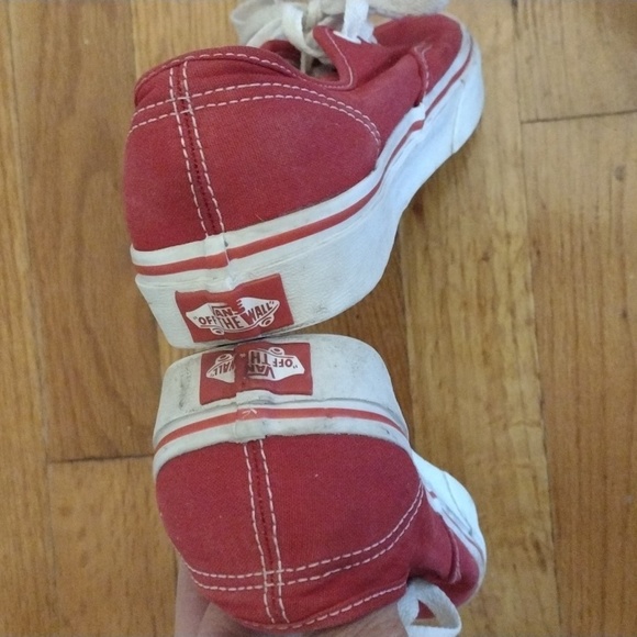 Vans lace up canvas red low top mens size 5/women's 6.5 - Picture 5 of 6